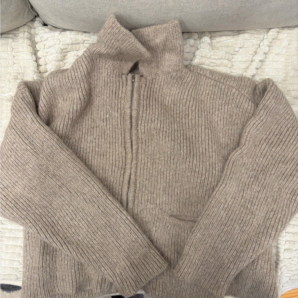 Cozy Women's Tan Cardigan Sweater